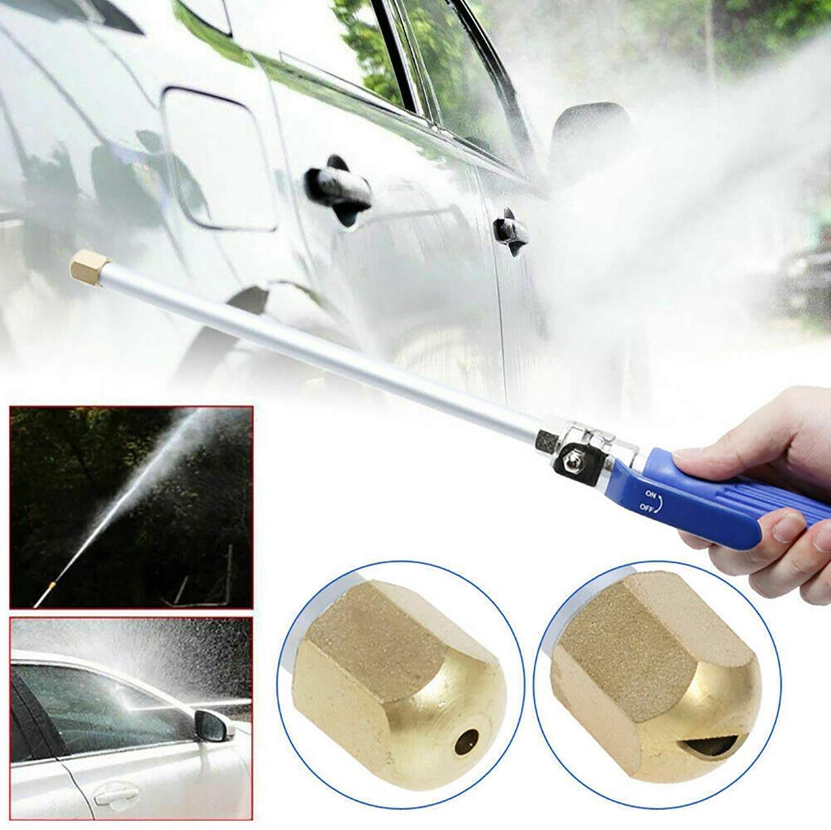YunGuoGuo wand with fan spray tip for broad outdoor cleaning