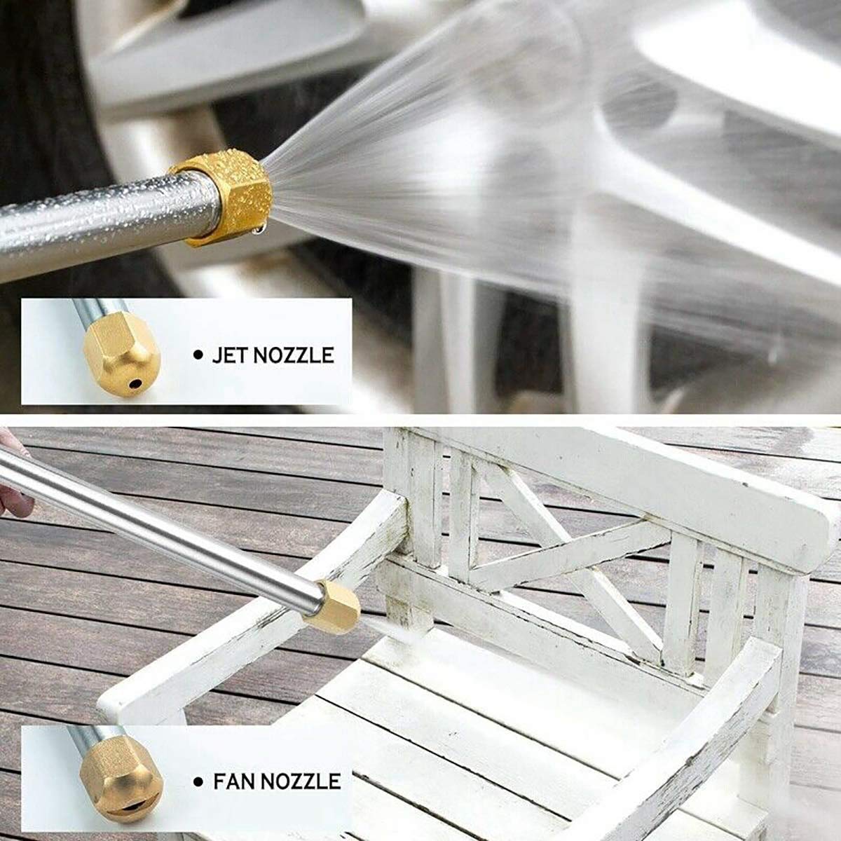 Stainless steel wand body of YunGuoGuo power washer attachment