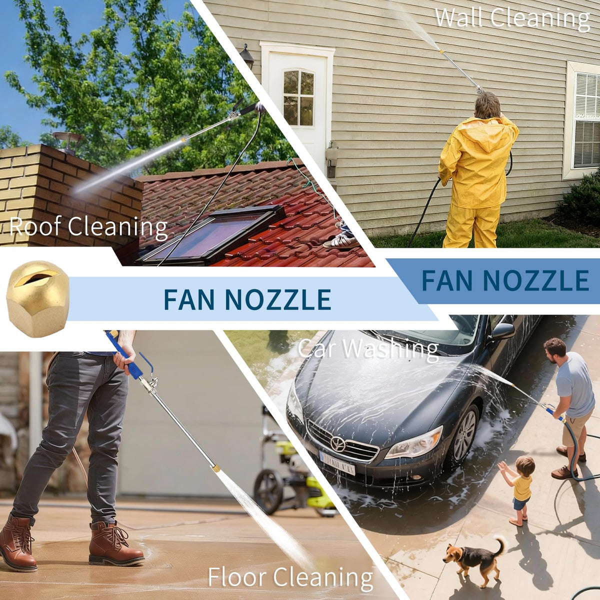 YunGuoGuo Wand cleans gutters and patios efficiently.