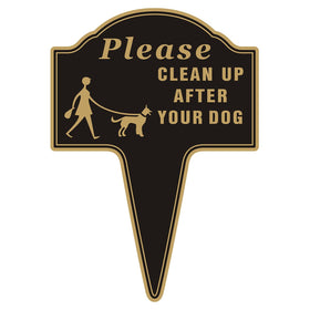 Yuntarda clean-up sign front view boosts lawn visibility for quick owner action.
