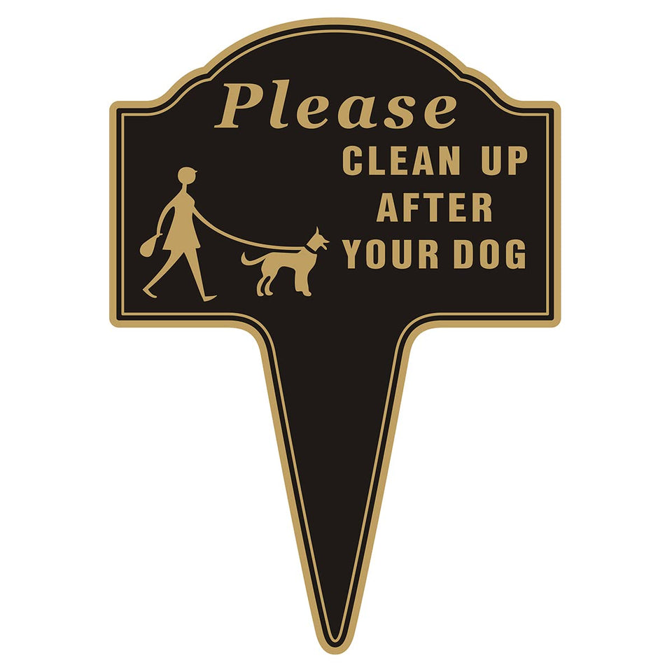 Yuntarda clean-up sign front view boosts lawn visibility for quick owner action.