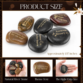 Yuntau 60pcs memorial stones pack ideal for sharing among guests.