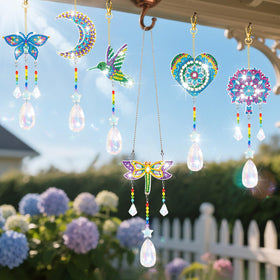 YUNVI diamonds paintings suncatcher dragonfly catches sun brightening garden spaces