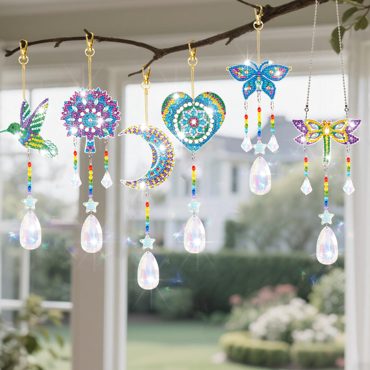 YUNVI diamonds paintings suncatcher moon glints under light for relaxing ambience