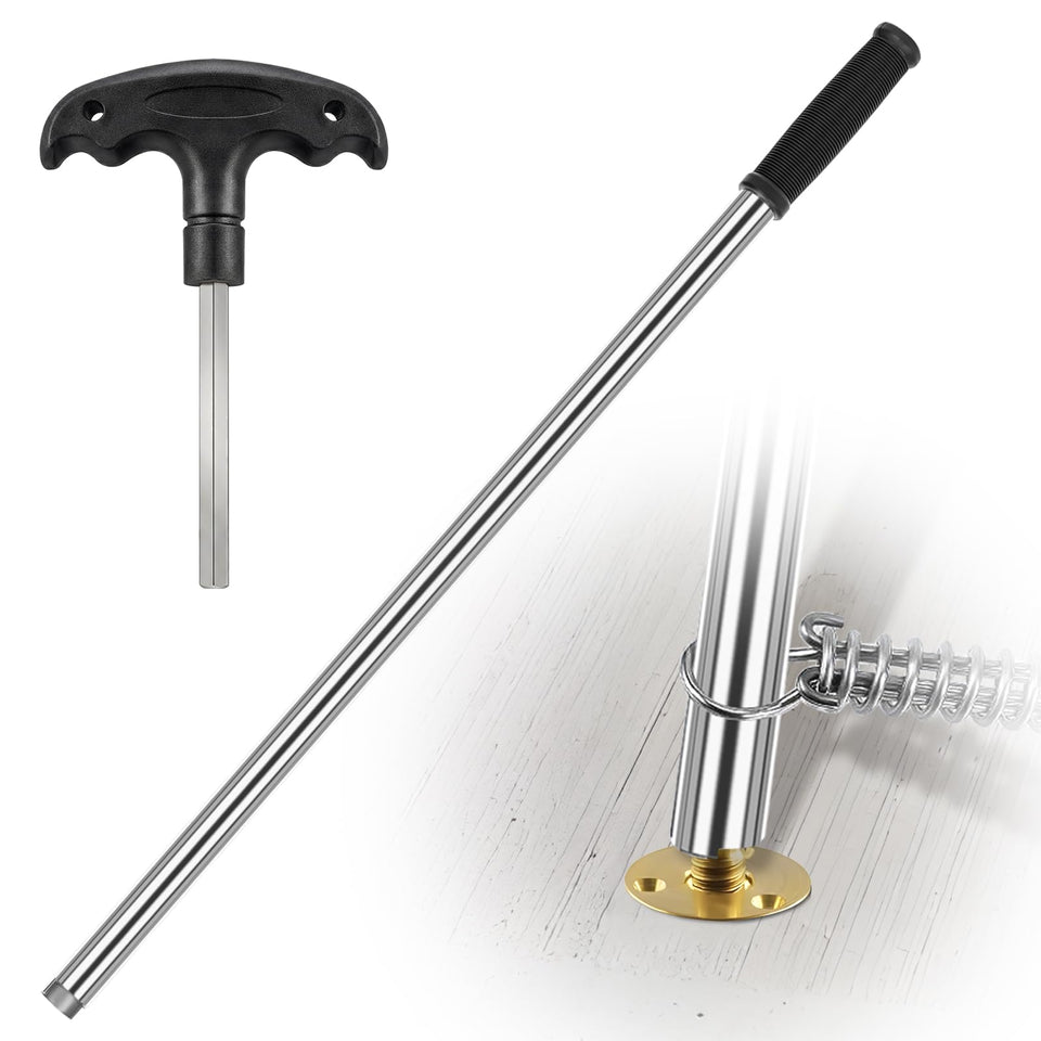 YUNVI pool cover rod with extended reach for quick installation.