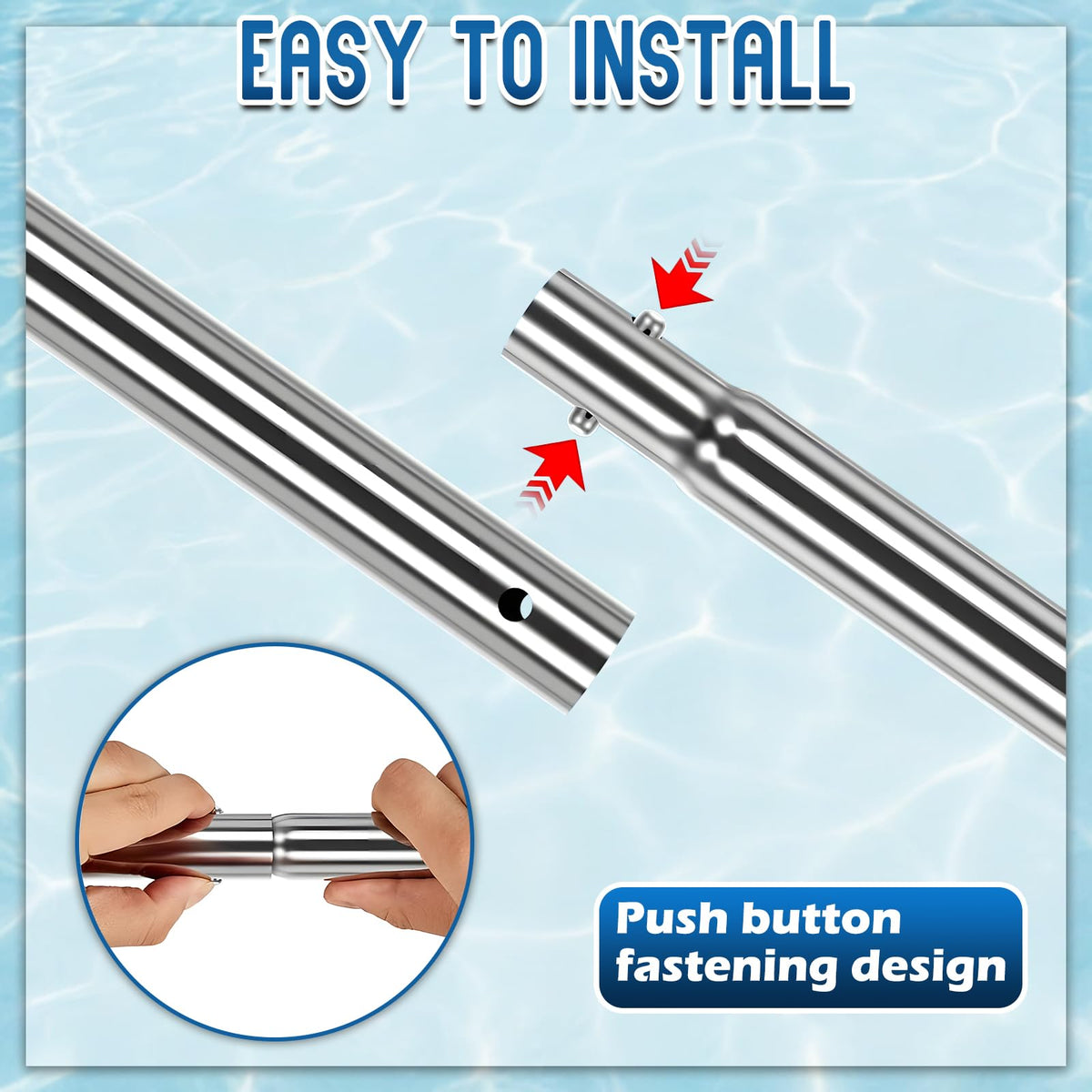 YUNVI rust-resistant stainless steel construction for outdoor use.