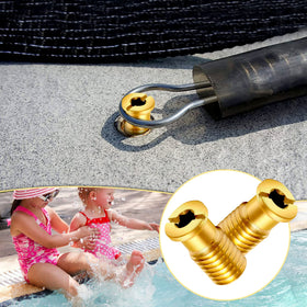 Weather-resistant brass screws from YUNVI for storm-ready pool covers