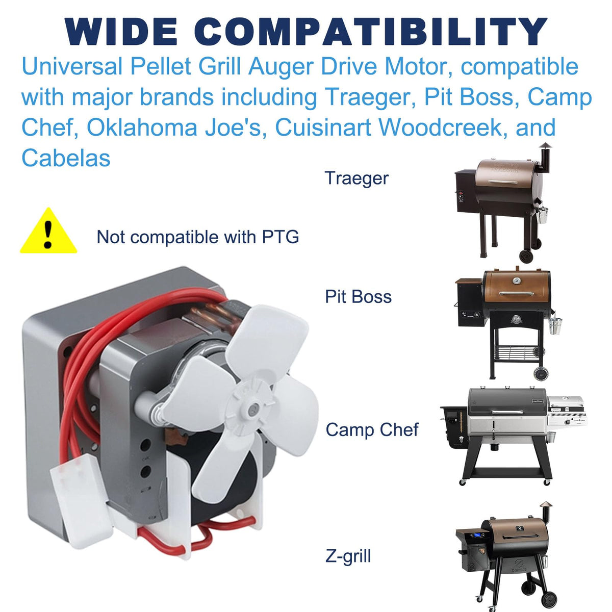 Yunziling compatibility chart visual suggesting broad pellet grill compatibility.