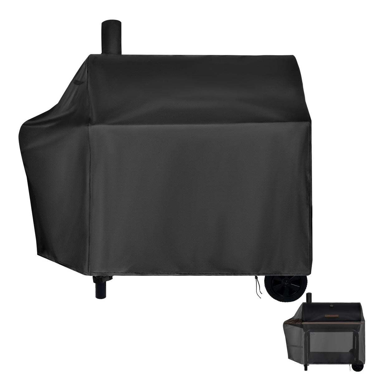Yunzuiyue charcoal grill cover for CC1830W, front view, protects against rain and dust.