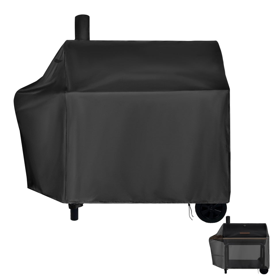 Yunzuiyue charcoal grill cover for CC1830W, front view, protects against rain and dust.