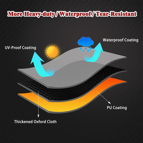 Yunzuiyue fabric close-up, durable 420D with PVC coating.