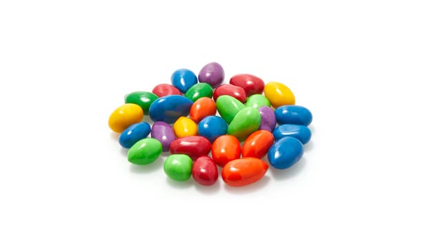 Yupik Kimmie Sunbursts colorful candy shell enhances treats and desserts.
