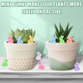 Yuronam tiny bunny helps create cozy micro landscape scenes.