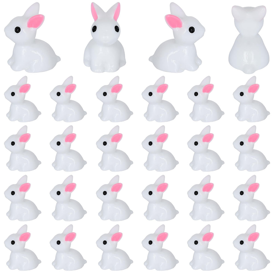 Yuronam mini bunny figurine for dollhouses and fairy gardens.