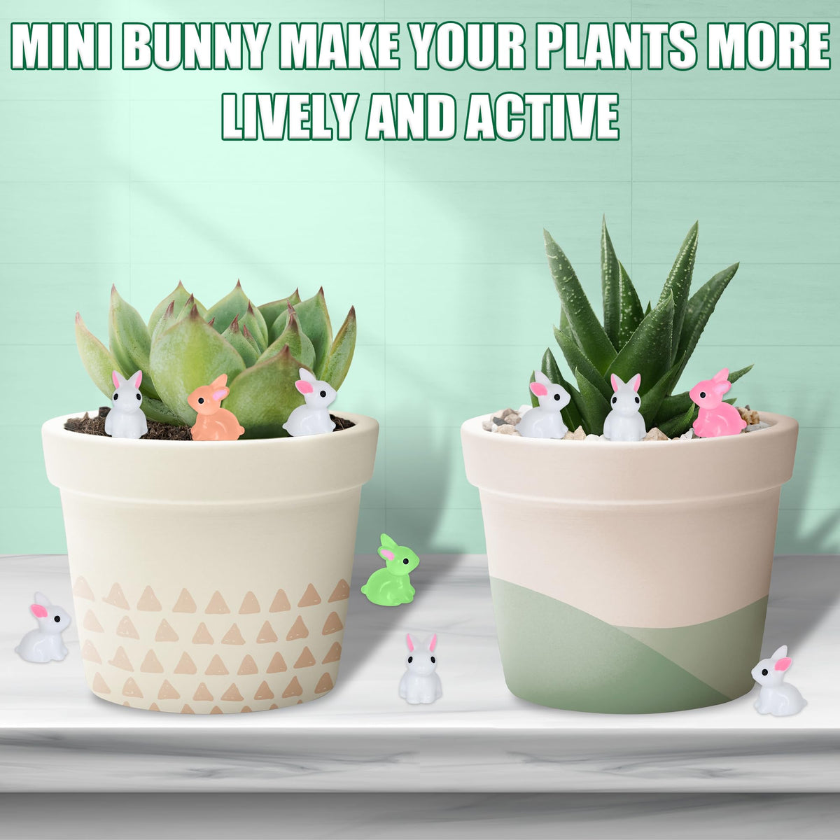 Yuronam tiny rabbit for micro landscapes and displays.