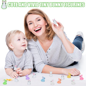 Yuronam 50-piece bunny set ideal for fairy garden displays.
