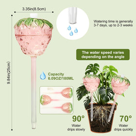 Yurucenus terrarium display strawberry globe adds whimsical hydration and style.