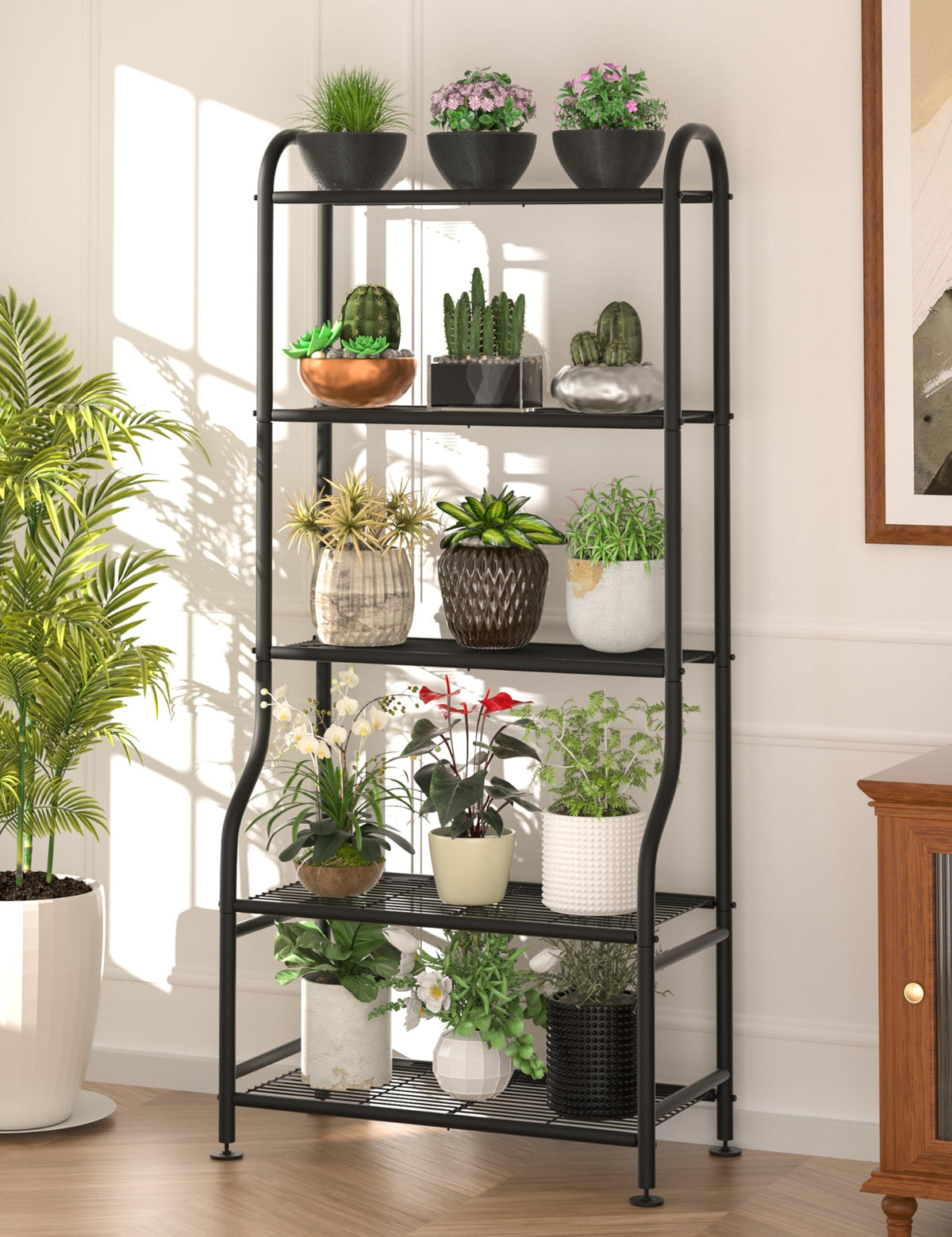 Yutrchey vertical ladder design ensures balanced sunlight for plants.