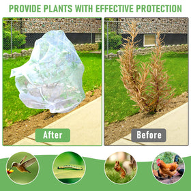 YUYIUS drawstring netting showing quick garden installation.