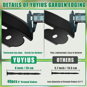 YUYIUS Landscape Edging demonstrates curved borders ideal for flower beds and paths.