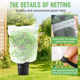 YUYIUS strawberry and tomato netting protecting crops from pests.