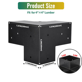 YVHFWOY 90-degree corner bracket forms sturdy pergola corners