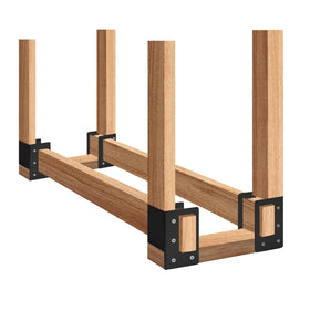 YVHFWOY firewood bracket kit for sturdy, versatile indoor/outdoor storage.