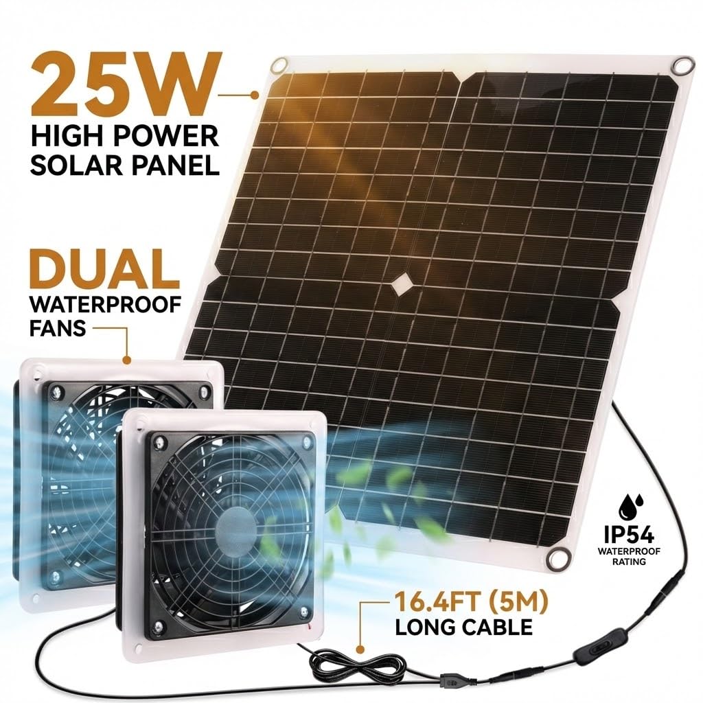 ywmvcm dual exhaust fans inside coop promote better air exchange