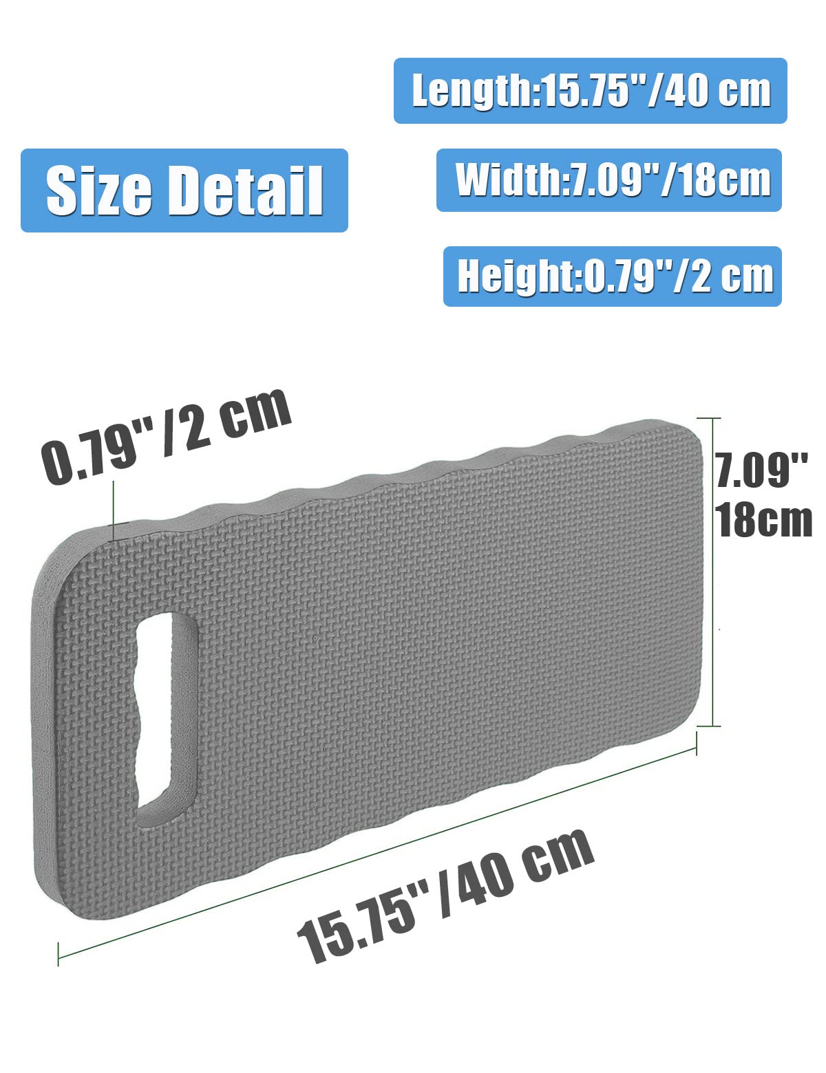 YWSHF Kneeling pad waterproof surface keeps knees dry during work.