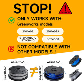 YWTESCH 0.065 inch trimmer line spool highlighting durable reinforced material