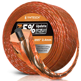YWTESCH 0.095 inch trimmer line close-up for precise edging and lawn detail.