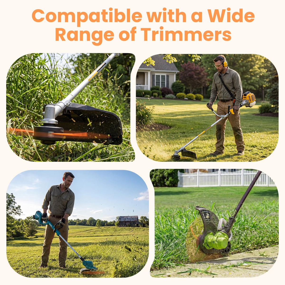 YWTESCH 0.170 inch heavy-duty line close-up for tough weeds and overgrowth.