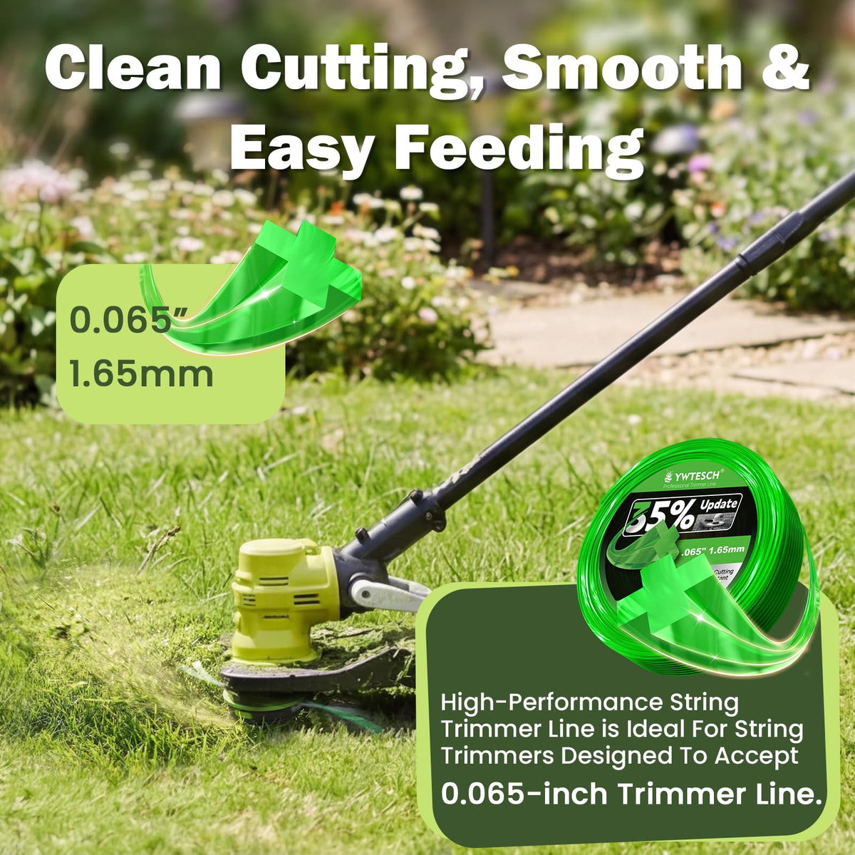YWTESCH cross-line compatible with Husqvarna, Ryobi, Echo, Stihl, and more.
