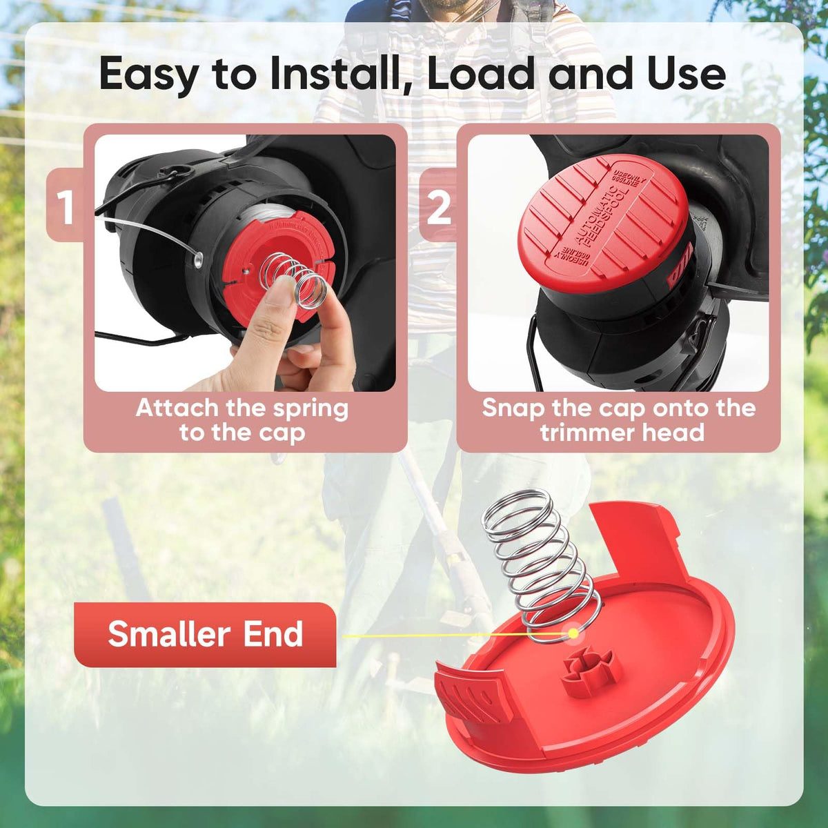 YWTESCH easy install spool cap simplifies maintenance and replacement