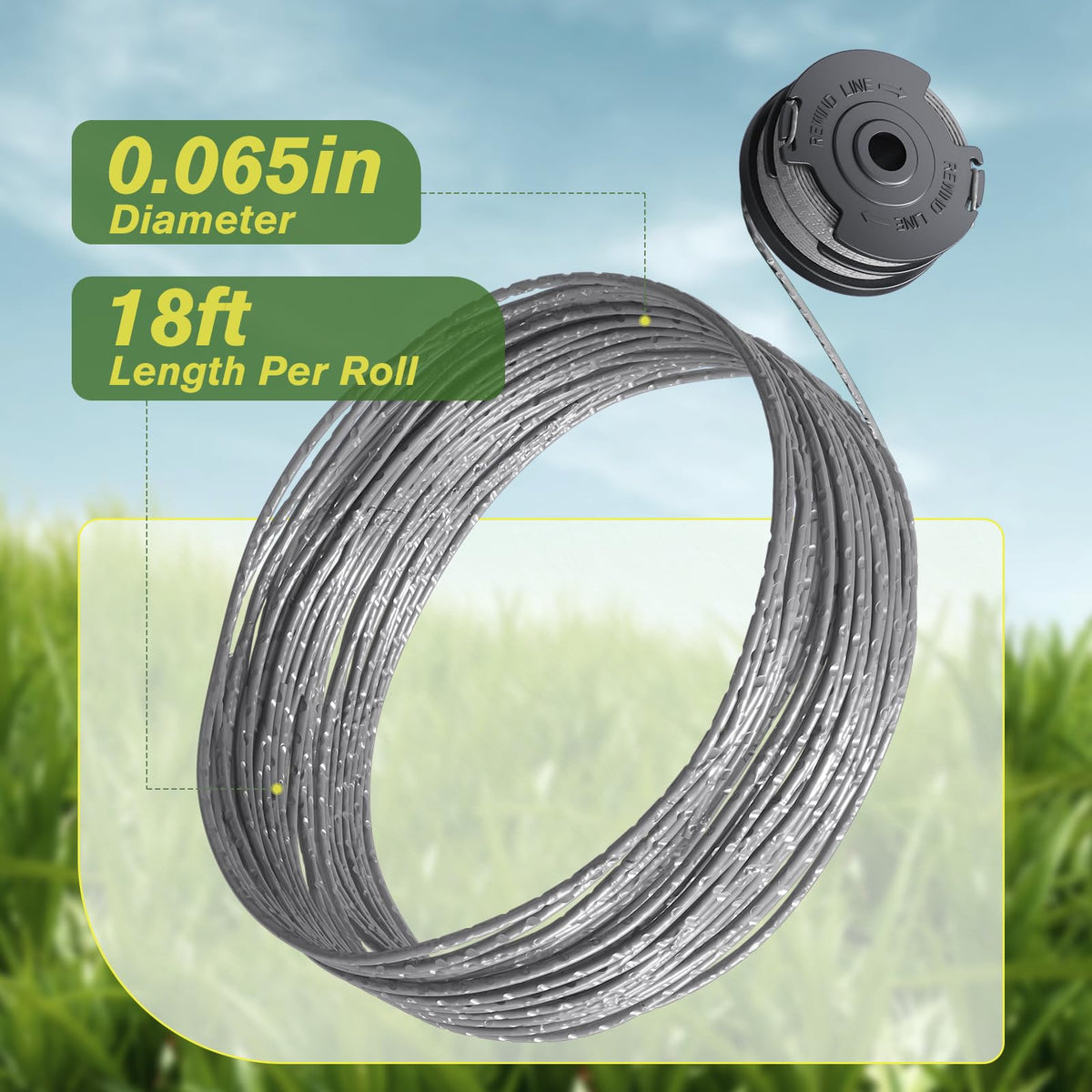 Easy installation on the trimmer head with YWTESCH replacement spools