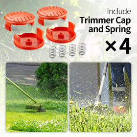 YWTESCH includes four caps and four springs for reliable trimmer upkeep.