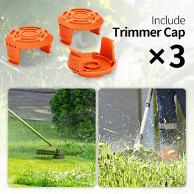 YWTESCH Worx WG180 cap cover, sturdy cap that seals spool during heavy-duty trimming.