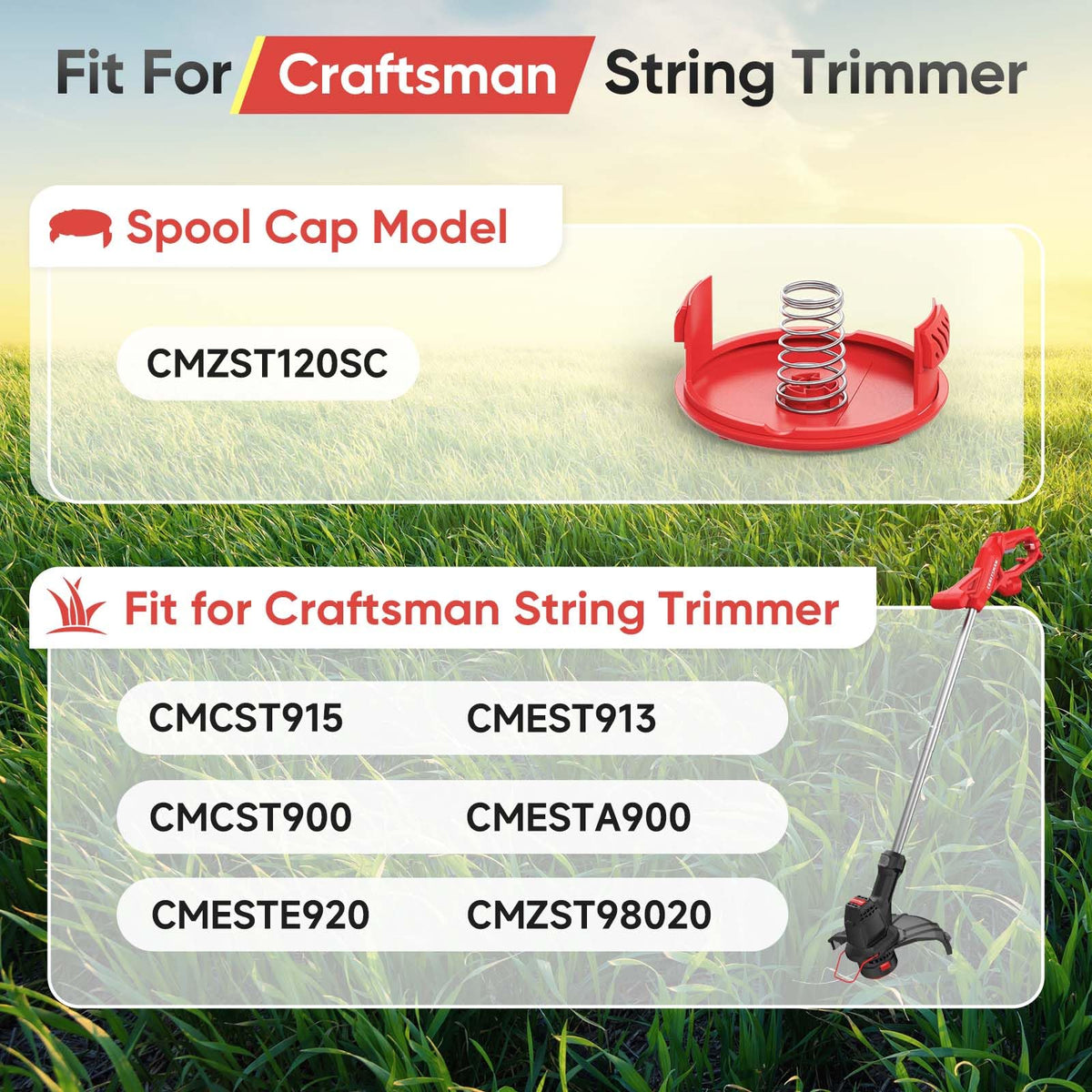 YWTESCH compatibility list shows Craftsman trimmer models