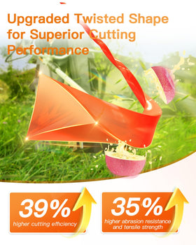 YWTESCH twisted triangle design showing faster cutting action