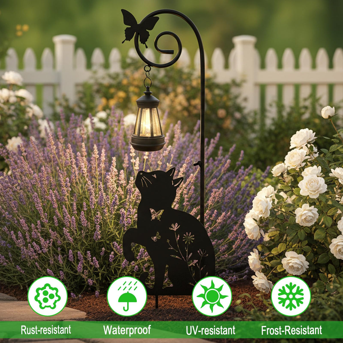 YY Gardenia black cat garden decor brings whimsy to outdoor spaces.