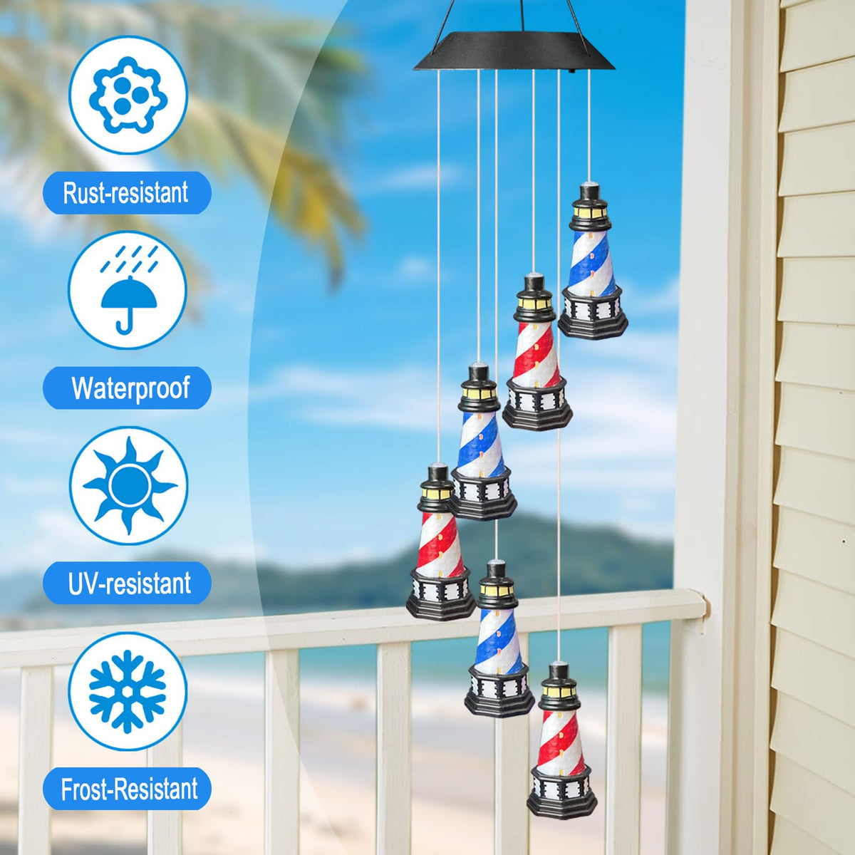 YY Gardenia hanging solar lights outdoor decor improves night visibility.
