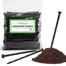 YYAYYA 8-inch spiral anchoring nail secures garden edging.