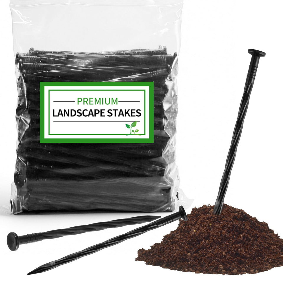 YYAYYA 8-inch spiral anchoring nail secures garden edging.