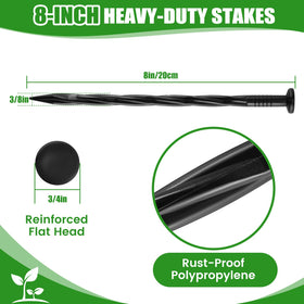 YYAYYA rust-free plastic landscape spike provides durable border holds.