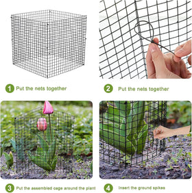 YYRZZ nylon ties and U-stakes included for quick, sturdy assembly