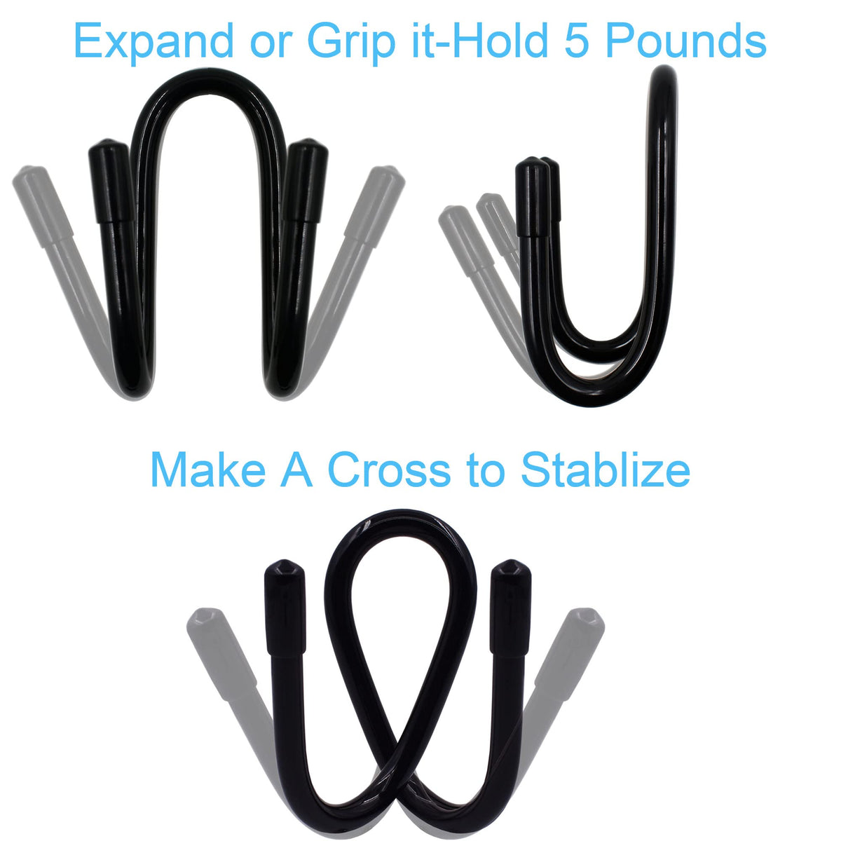 YYST fence hangers close-up grip demonstrates easy press and lock feature.