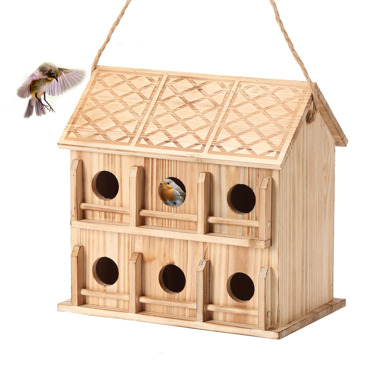YYYUAN bird home invites bluebirds and hummingbirds to visit