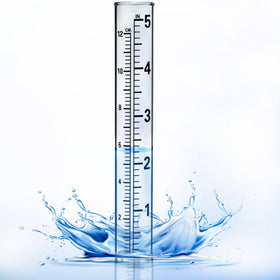 YZDTECH plastic rain gauge tube, clear numerals for quick garden measurements.