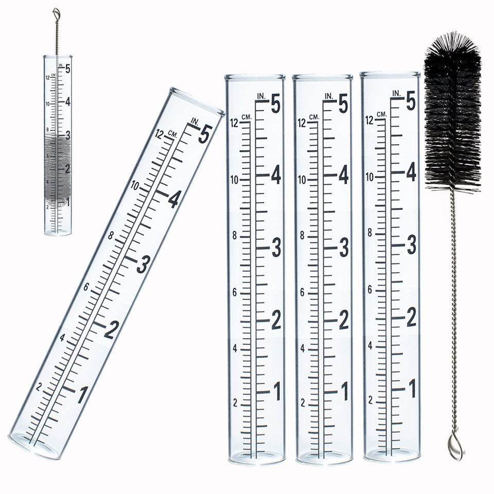 YZDTECH rain gauge replacement tube: clear glass for precise readings.