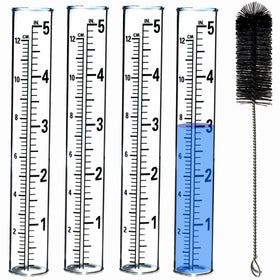 YZDTECH rain gauge replacement tube 5-inch, durable outdoor reading.